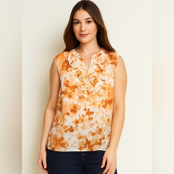 Talbots Cascading Ruffle Top Size 14​​​ - Picture 1 of 5
